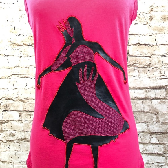 SOLD McQ Alexander McQueen Printed Sleeveless Top - Picture 2 of 8